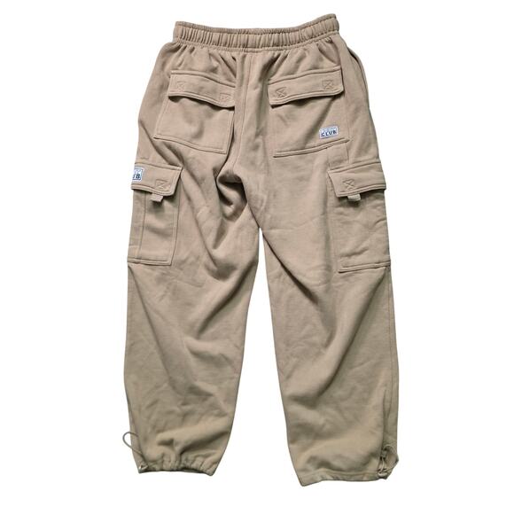 Pro Club Heavyweight Fleece Cargo Pants Men’s Large Beige Wide Leg - Picture 6 of 7